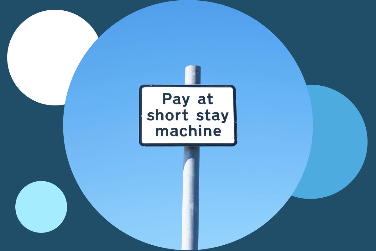 Pay at short stay machine sign